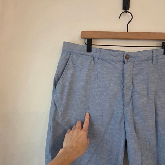 Johnnie-O 100% Cotton Chino Shorts Light Blue Golfing Business Casual Men's 38 - Picture 8 of 9